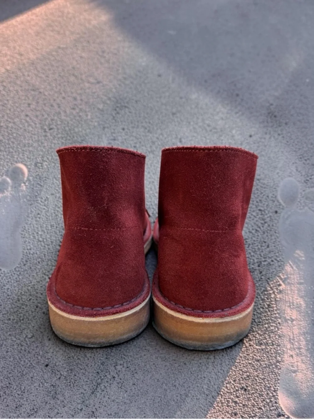 Clarks Originals Desert Boot Burgundy Oxblood Suede Men’s US 9.5 UK 8.5 EU 42.5 - Picture 4 of 7